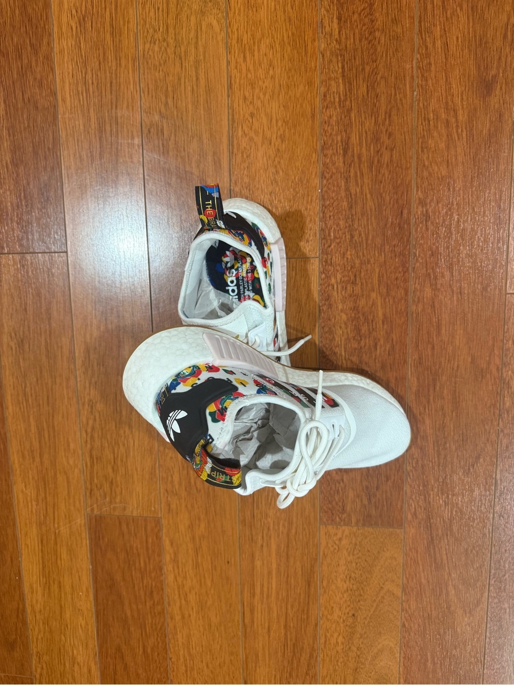 Rich Mnisi x adidas NMD_R1 White Floral Sneakers - Women's Size 9